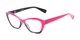 Angle of The Zara in Black/Pink, Women's Cat Eye Reading Glasses