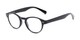 Angle of The Zealand in Glossy Black, Women's and Men's Round Reading Glasses