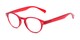 Angle of The Zealand in Matte Red, Women's and Men's Round Reading Glasses