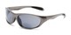 Angle of The Zeek Bifocal Reading Sunglasses in Glossy Grey with Grey, Women's and Men's Sport & Wrap-Around Reading Sunglasses