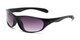 Angle of The Zeek Bifocal Reading Sunglasses in Matte Black with Smoke, Women's and Men's Sport & Wrap-Around Reading Sunglasses