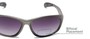 Detail of The Zeek Bifocal Reading Sunglasses in Glossy Grey with Smoke Lenses