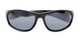 Folded of The Zeek Bifocal Reading Sunglasses in Glossy Black with Grey
