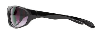 Side of The Zeek Bifocal Reading Sunglasses in Glossy Black with Smoke Lenses
