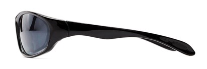 Side of The Zeek Bifocal Reading Sunglasses in Glossy Black with Grey