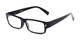 Angle of The Althorpe in Black, Women's and Men's Rectangle Reading Glasses