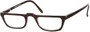 Angle of The Milton in Brown, Women's and Men's Rectangle Reading Glasses