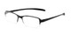 Angle of The Joel in Black, Women's and Men's Rectangle Reading Glasses