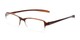 Angle of The Joel in Brown, Women's and Men's Rectangle Reading Glasses