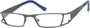 Angle of The Wellington in Grey, Women's and Men's Rectangle Reading Glasses