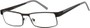 Angle of The Grabill in Matte Black/Grey, Men's Rectangle Reading Glasses