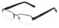 Angle of The Lombard in Black/Black, Women's and Men's Rectangle Reading Glasses