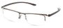 Angle of The Patton in Grey/Grid Pattern, Women's and Men's Rectangle Reading Glasses
