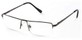 Angle of The Becker in Grey, Men's Rectangle Reading Glasses