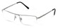 Angle of The Becker in Silver, Men's Rectangle Reading Glasses