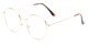 Angle of The Teddy in Gold, Women's and Men's Round Reading Glasses