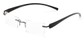 Angle of The Composer Bifocal in Black/Black, Women's and Men's Rectangle Reading Glasses