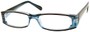 Angle of The Rae in Blue and Brown, Women's Rectangle Reading Glasses