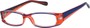 Angle of The Rae in Pink and Blue, Women's Rectangle Reading Glasses