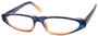 Angle of The Aileen in Blue and Orange, Women's Cat Eye Reading Glasses