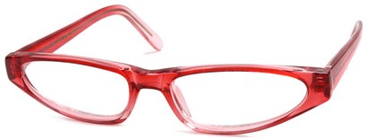 Angle of The Aileen in Red and Pink, Women's Cat Eye Reading Glasses