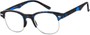 Angle of The Cromwell in Blue Tortoise/Silver, Women's and Men's  