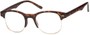 Angle of The Cromwell in Matte Brown Tortoise/Gold, Women's and Men's  
