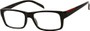 Angle of The Panama in Black, Women's and Men's Retro Square Reading Glasses