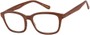 Angle of The Rustic in Brown, Women's and Men's Retro Square Reading Glasses