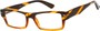 Angle of The Kirk in Brown Stripe, Women's and Men's Rectangle Reading Glasses