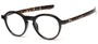 Angle of The Warhol in Glossy Black/Brown Tortoise, Women's and Men's Round Reading Glasses