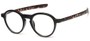 Angle of The Warhol in Matte Black/Brown Tortoise, Women's and Men's Round Reading Glasses