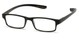 Angle of The Simon Hanging Reader in Matte Black, Women's and Men's Rectangle Reading Glasses