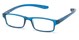 Angle of The Simon Hanging Reader in Glossy Blue, Women's and Men's Rectangle Reading Glasses