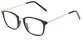 Angle of The Roland in Black/Silver, Women's and Men's Square Reading Glasses