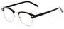 Angle of The Fig in Black, Women's and Men's Browline Reading Glasses