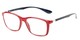 Angle of The Sullivan in Red/Blue, Women's and Men's Rectangle Reading Glasses