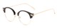 Angle of The Chester in Black/Gold, Women's and Men's Browline Reading Glasses