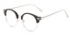 Angle of The Chester in Black/Silver, Women's and Men's Browline Reading Glasses