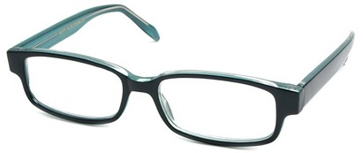 Angle of The Bennett in Black and Green Frame, Women's and Men's  