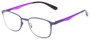 Angle of The Masterpiece in Purple, Women's and Men's Square Reading Glasses