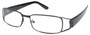 Angle of The Kent in Black, Women's and Men's Rectangle Reading Glasses