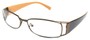 Angle of The Kent in Copper and Orange, Women's and Men's Rectangle Reading Glasses