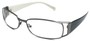 Angle of The Kent in Grey and White, Women's and Men's Rectangle Reading Glasses