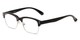 Angle of The Pluto in Glossy Black, Women's and Men's Browline Reading Glasses