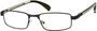 Angle of The Omaha in Blue, Women's and Men's Rectangle Reading Glasses