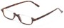 Angle of The Albus in Dark Brown Tortoise, Women's and Men's Rectangle Reading Glasses