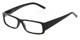 Angle of The Womack Computer Reader in Black with Clear, Women's and Men's Rectangle Reading Glasses