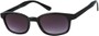 Angle of The Agent Bifocal Reading Sunglasses in Black with Smoke, Women's and Men's Retro Square Reading Sunglasses