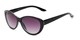 Angle of The Mary Reading Sunglasses in Black with Smoke, Women's Cat Eye Reading Sunglasses